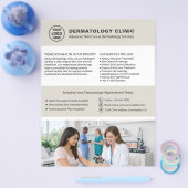 Huidarts Logo QR Neutraal Beige Flyer (Enkel)