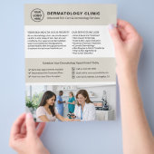 Huidarts Logo QR Neutraal Beige Flyer (Hand)