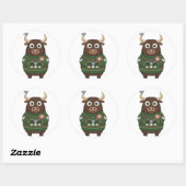 Huide lelijke-trui Kerst Stier Sticker Vel (Vel)