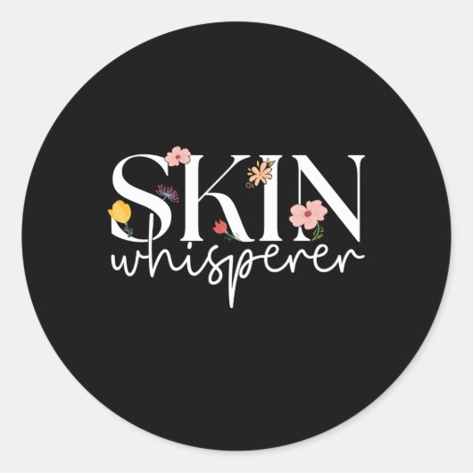Huidfluisteraar Esthetics Esthetici Ronde Sticker (Voorkant)