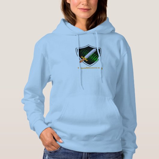 Huidhemd voor dames met PrionAlliance logo Hoodie (Voorkant)