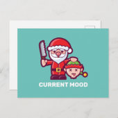 Huidig Briefkaart van de Sinterklaas en de Elf (Voorkant / Achterkant)