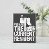 Huidig inwoner Postman Funny Postal Workers Briefkaart (Staand voorkant)