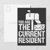 Huidig inwoner Postman Funny Postal Workers Briefkaart (Voorkant / Achterkant)
