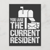 Huidig inwoner Postman Funny Postal Workers Briefkaart (Voorkant)
