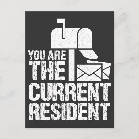 Huidig inwoner Postman Funny Postal Workers Briefkaart (Voorkant)