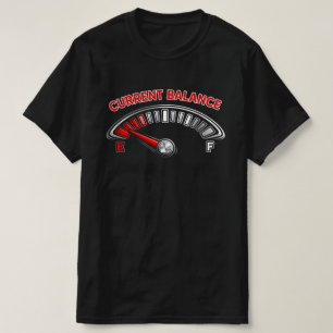Huidige balans Funny minimalistisch ontwerp. T-shirt