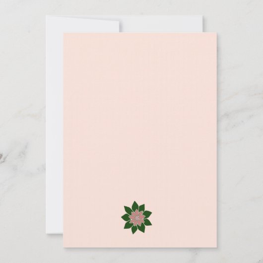 huidige bloemrijke abstracte nikkah uitnodiging (Achterkant)