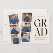 Huidige Filmstrip Cream 6 Foto Afstuderen Aankondiging (Voorkant)