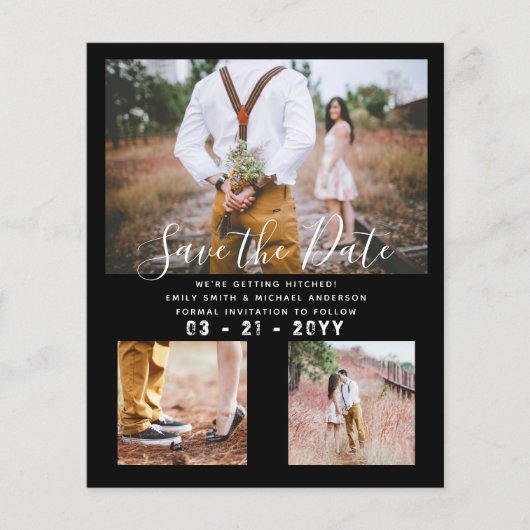 Huidige foto bewaar data verloving flyer (Voorkant)