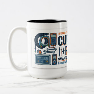 Huidige Geschenk voor Meester Elektriciens Tweekleurige Koffiemok
