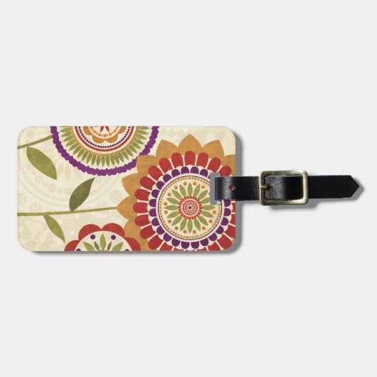 Huidige Herfst bloemen Bagagelabel (Voorkant horizontaal)