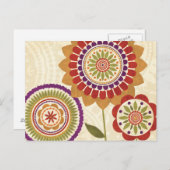 Huidige Herfst bloemen Briefkaart (Voorkant / Achterkant)