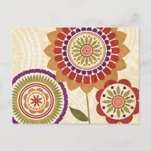 Huidige Herfst bloemen Briefkaart (Voorkant)