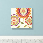 Huidige Herfst bloemen Canvas Afdruk (Insitu (Houten vloer))