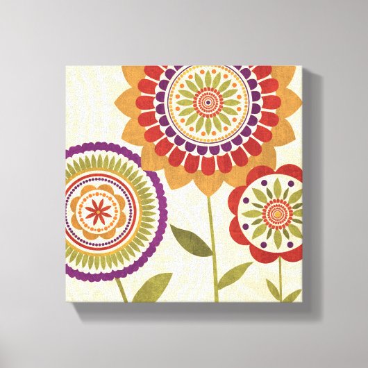 Huidige Herfst bloemen Canvas Afdruk (Voorkant)