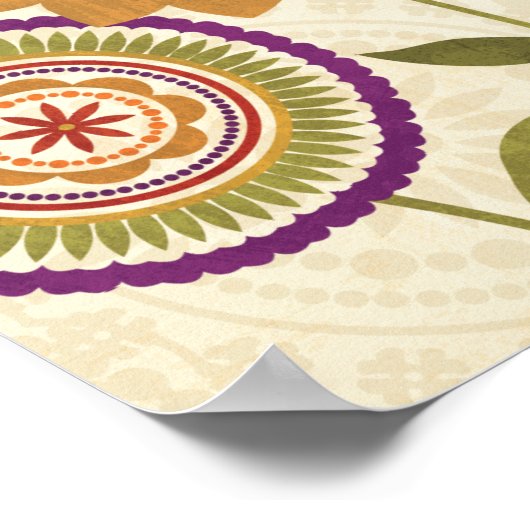 Huidige Herfst bloemen Poster (Hoek)