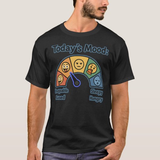 Huidige Moodmeter – Grappige Aanpasbare T-Shirt (Voorkant)
