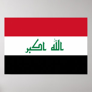 Huidige nationale vlag van Irak Poster