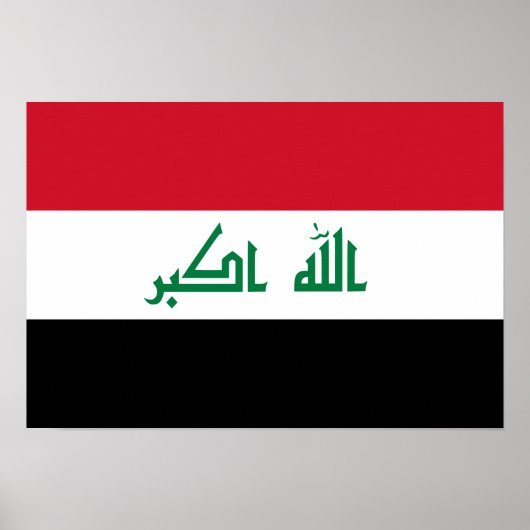 Huidige nationale vlag van Irak Poster (Voorkant)