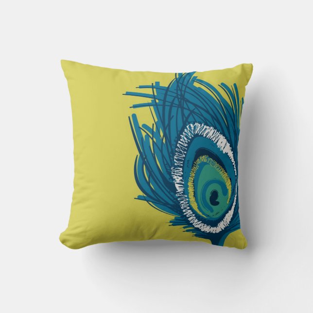 Huidige Peacock-stijl 1 Kussen (Voorkant)