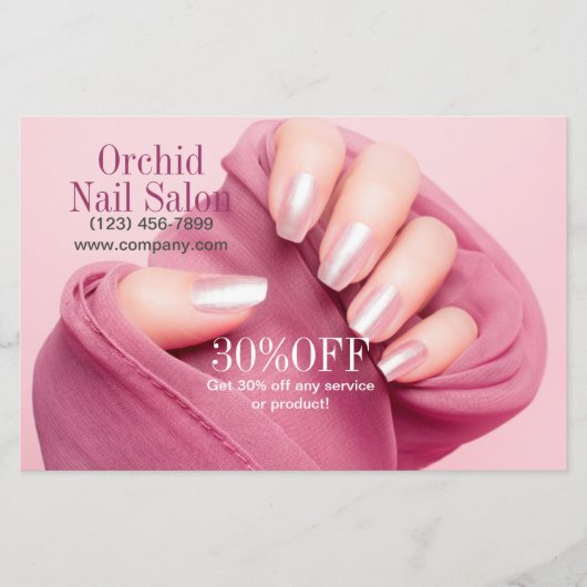 Huidige Prijslijsten voor Esthetiek SPA Nagelstudi Flyer (Voorkant)
