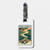 Huidige rivier Missouri kleuren Bagagelabel (Achterkant verticaal)