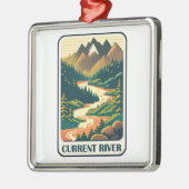 Huidige rivier Missouri kleuren Metalen Ornament (Links)