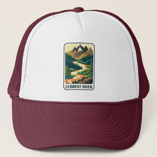Huidige rivier Missouri kleuren Trucker Pet (Voorkant)
