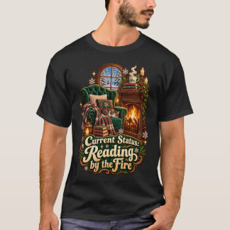 Huidige status lezen bij het vuur Winter T-shirt