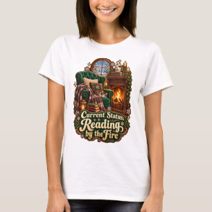 Huidige status Lezen bij het vuur Winter T-shirt