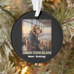 Huidige Status Vertraging Hond Grafisch Ornament