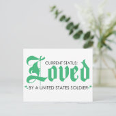 Huidige status: Vertrouwd door een Amerikaanse sol Briefkaart (Staand voorkant)