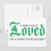 Huidige status: Vertrouwd door een Amerikaanse sol Briefkaart (Voorkant / Achterkant)