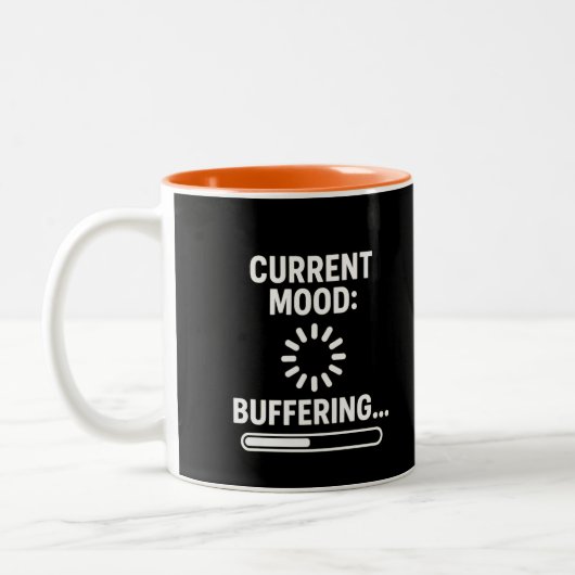Huidige stemming: buffering tweekleurige koffiemok (Links)