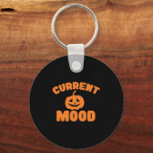 Huidige stemming grappig pompoen halloween sleutelhanger (Voorkant)