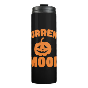 Huidige stemming grappig pompoen halloween thermosbeker