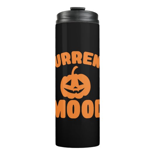 Huidige stemming grappig pompoen halloween thermosbeker (Voorkant)