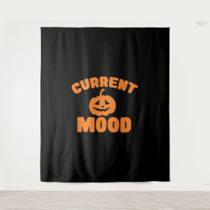 Huidige stemming grappig pompoen halloween wandkleed