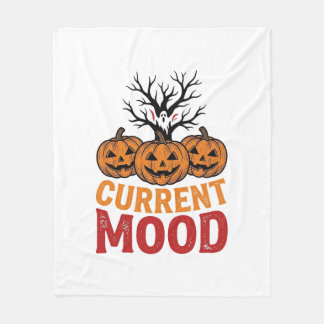 Huidige stemming Halloween Pompoen Vintage Shirt O Fleece Deken