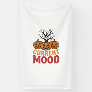 Huidige stemming Halloween Pompoen Vintage Shirt O Spandoek