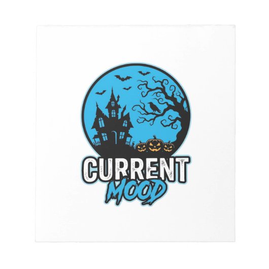 Huidige stemming Halloween Vintage Gravure Vector_ Notitieblok (Voorkant)