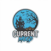 Huidige stemming Halloween Vintage Gravure Vector_ Sticker (Voorkant)