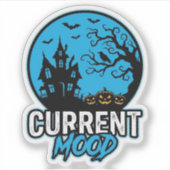 Huidige stemming Halloween Vintage Gravure Vector_ Sticker (Voorkant)