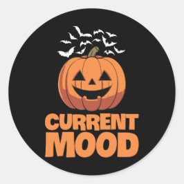 Huidige stemming Pompoen Halloween Sticker