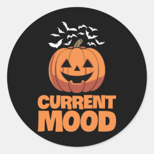 Huidige stemming Pompoen Halloween Sticker