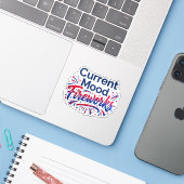 Huidige stemming Vuurwerk Grappig 4 juli viering Sticker (Laptop met iPhone)