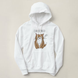 Huidige troep Meh Funny Grumpy Cat Drawing Hoodie
