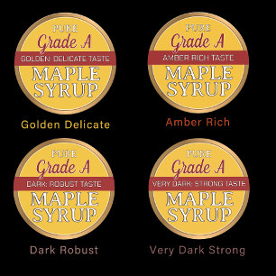 Huidige USDA Grading Labels voor Maple Syrup