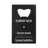 "Huidige verhouding" Creditkaart Flessenopener (Voorkant)